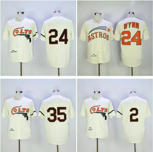 1962 Joe Morgan #18 Jimmy Wynn #24 Houston Baseball Jersey