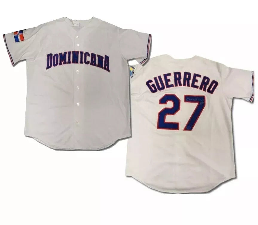 2004 Vladimir Guerrero #27 Dominican Republic Baseball Jersey