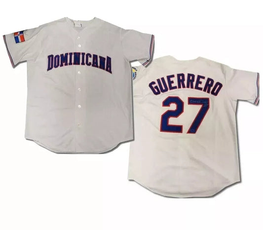 2004 Vladimir Guerrero #27 Dominican Republic Baseball Jersey