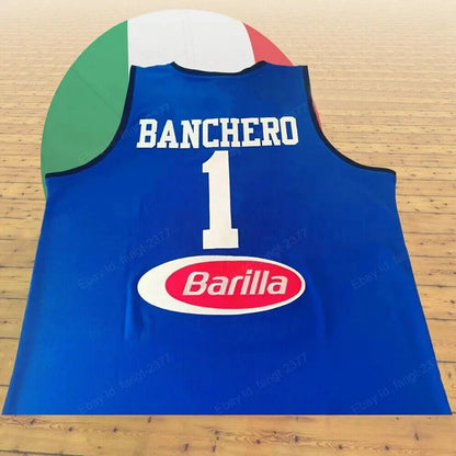 2022 Paolo Banchero #1 Italy Basketball Jersey