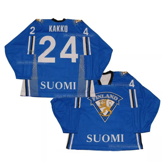 2019 Kaapo Kakko #24 Team Finland Hockey Jersey