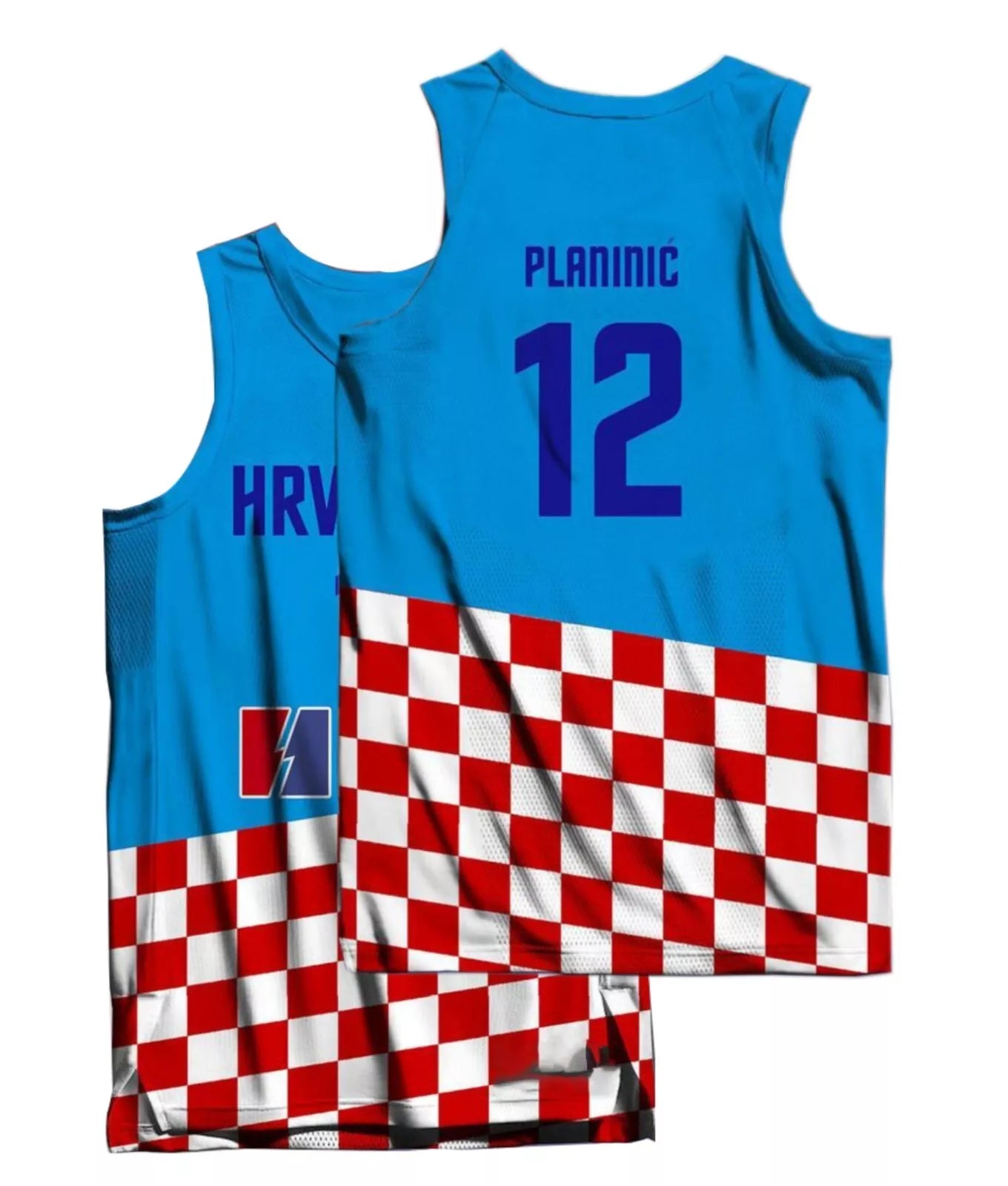 Planinić #12 Šarić #9 Croatia Basketball Jersey