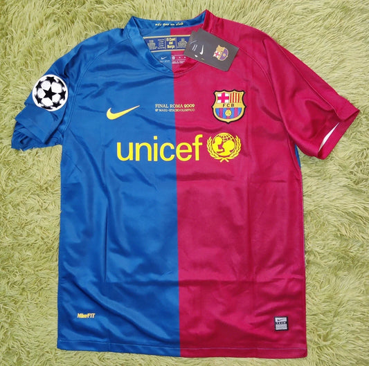 Barcelona 2008/09 UCL Final Messi #10 Retro Soccer Football Futbol Jersey