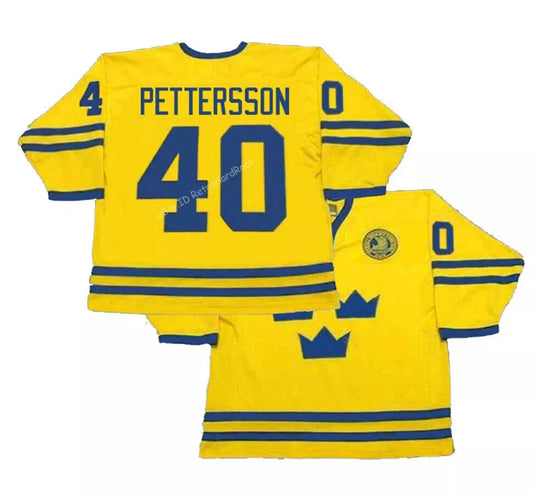 2002 Elias Pettersson #40 Team Sweden Hockey Jersey