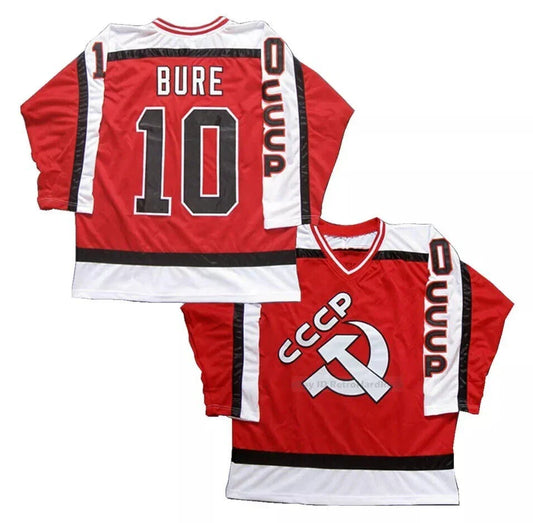 80s Pavel Bure #10 Team Russia CCCP Hockey Jersey