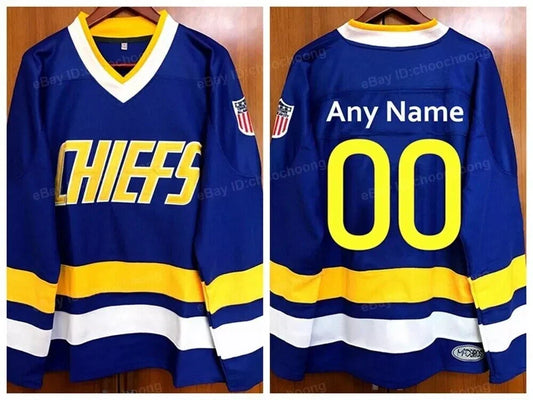 1977 Reggie Dunlop #7 Charlestown Chiefs Hockey Jersey