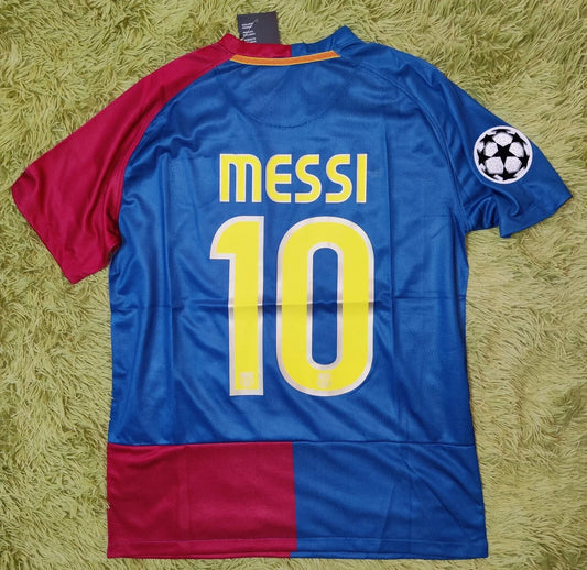 Barcelona 2008/09 UCL Final Messi #10 Retro Soccer Football Futbol Jersey