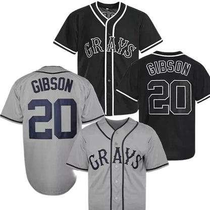 Vintage 1940s Josh Gibson #20 Homestead Grays Baseball Jersey Retro Vibe Jersey