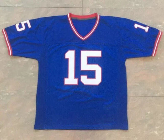 1990 Jeff Hostetler #15 New York Giants Football Jersey