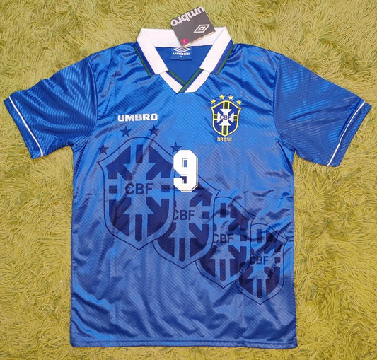 1996 Ronaldo #9 Brazil Away Football Jersey