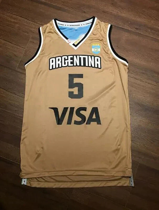 2016 Manu Ginobili #5 Argentina Basketball Jersey