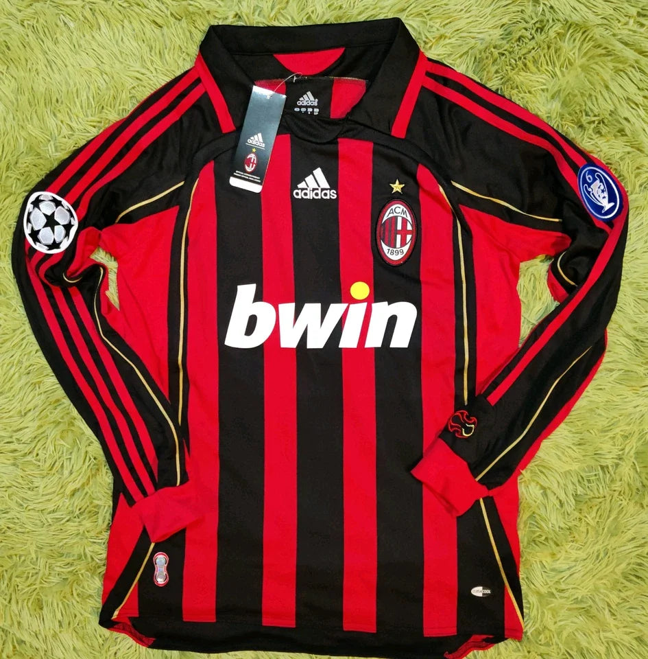 2006/07 Paolo Maldini #3 AC Milan Long Sleeve Jersey