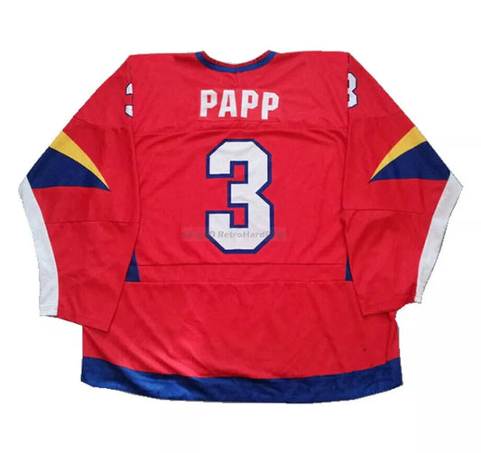 90s Dezső Papp #3 Team Romania Hockey Jersey