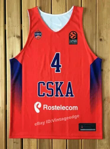 2017 Milos Teodosic #4 CSKA Moscow Basketball Jersey