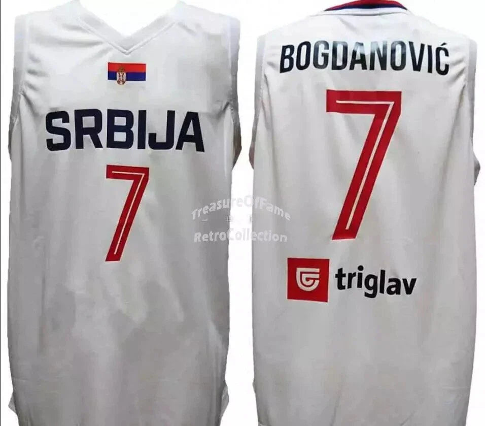 2019 Bogdan Bogdanovic #7 Serbia Basketball Jersey