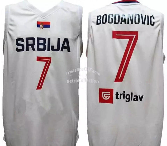 2019 Bogdan Bogdanovic #7 Serbia Basketball Jersey