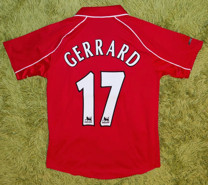 2001 Steven Gerrard #17 Liverpool UEFA Cup Final Jersey
