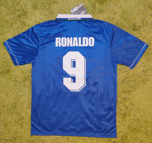 1996 Ronaldo #9 Brazil Away Football Jersey