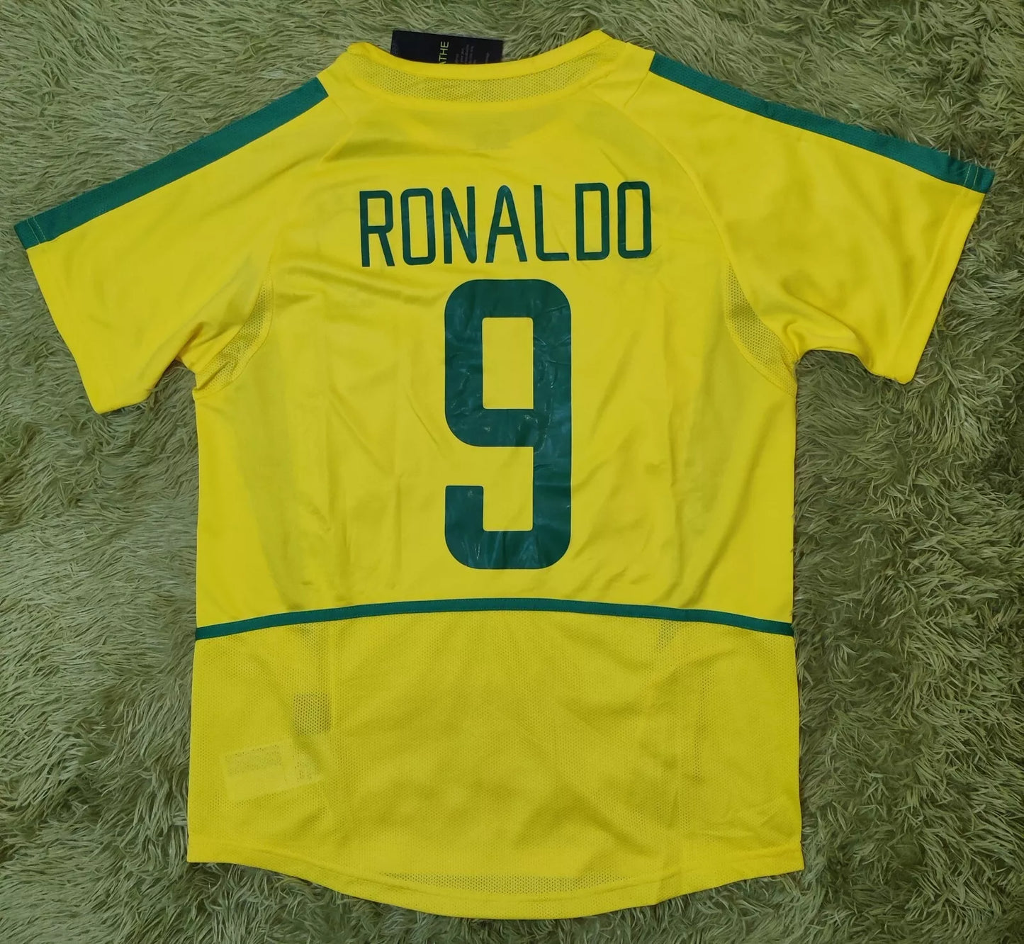 2002 Ronaldo #9 Brazil Home Soccer Jersey