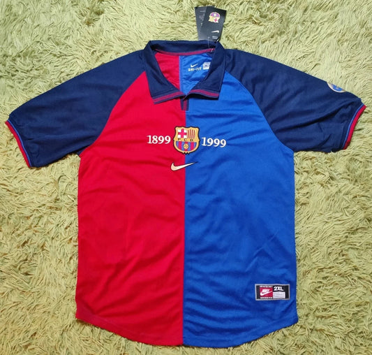1999 Rivaldo #11 Barcelona Home Soccer Jersey