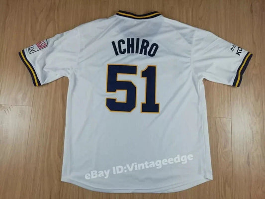 1990s Ichiro Suzuki #51 Orix BlueWave Baseball Jersey