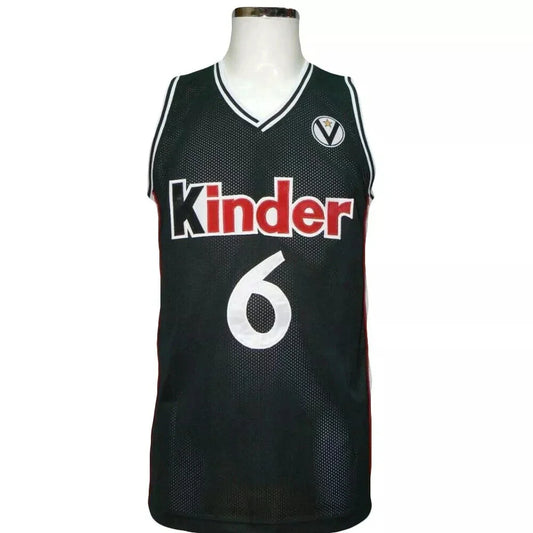 2001 Manu Ginobili #6 Kinder Bologna Basketball Jersey