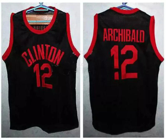 1966 Nate "Tiny" Archibald #12 DeWitt Clinton High School Jersey