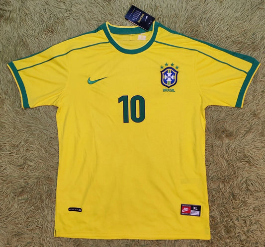 1998 Rivaldo #10 Brazil Soccer Jersey