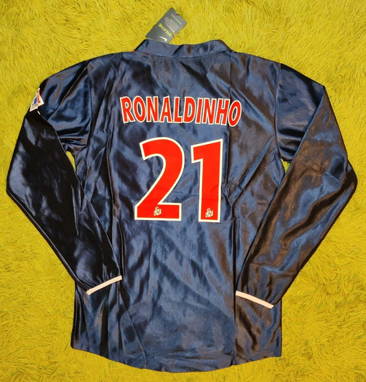 2001 Ronaldinho #21 Paris Saint-Germain Soccer Jersey