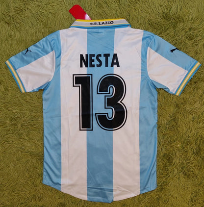 1999 Alessandro Nesta #13 Lazio Home Soccer Jersey