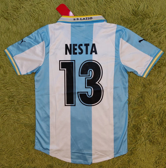1999 Alessandro Nesta #13 Lazio Home Soccer Jersey