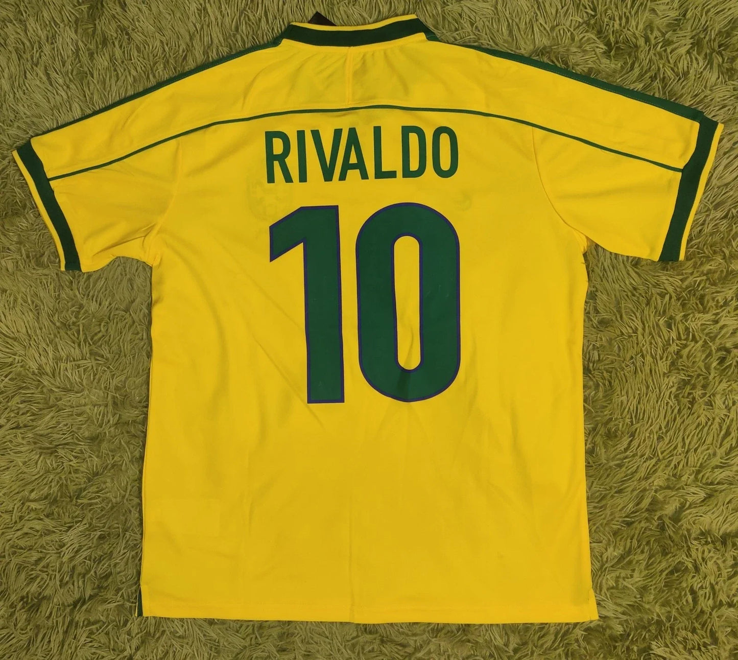 1998 Rivaldo #10 Brazil Soccer Jersey