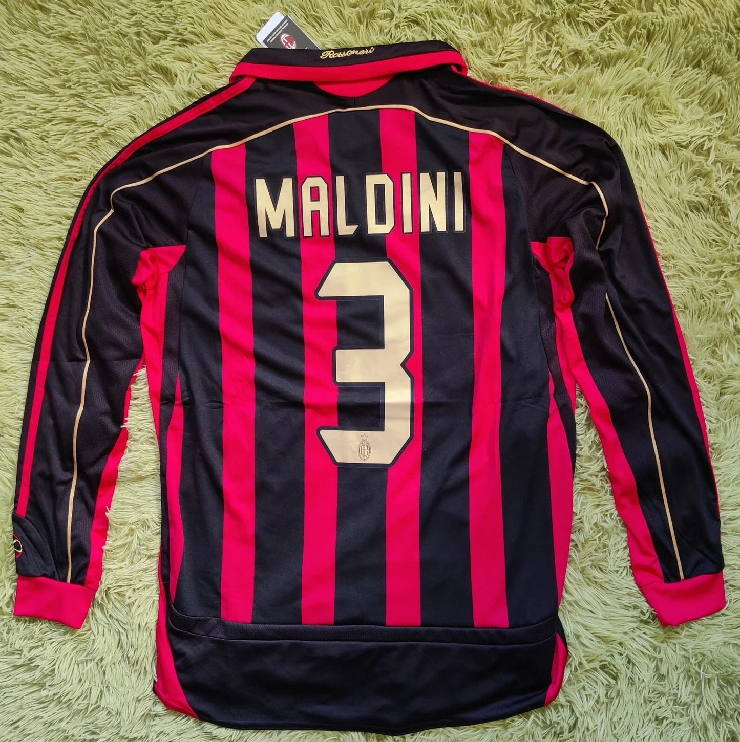 2006 Paolo Maldini #3 AC Milan Long Sleeve Jersey