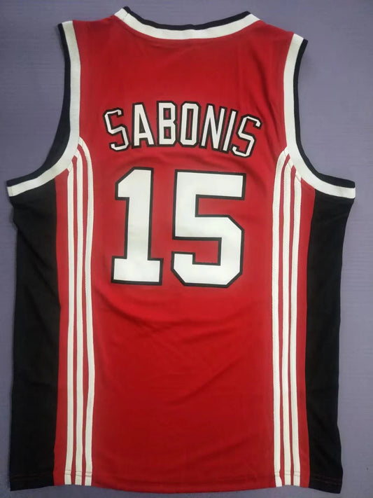 1992 Arvydas Sabonis #15 Soviet Union Basketball Jersey