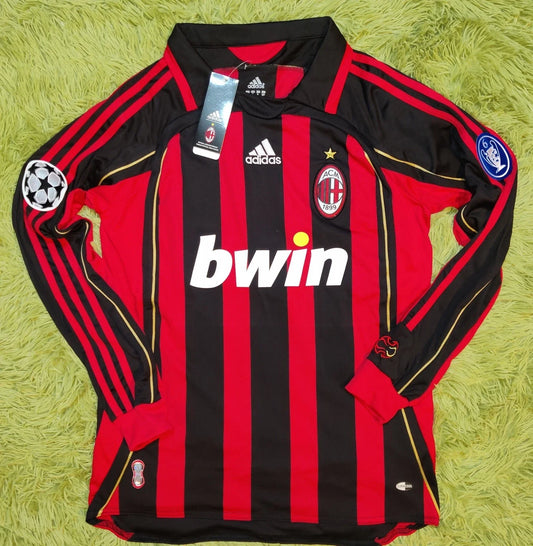 2006 Paolo Maldini #3 AC Milan Long Sleeve Jersey