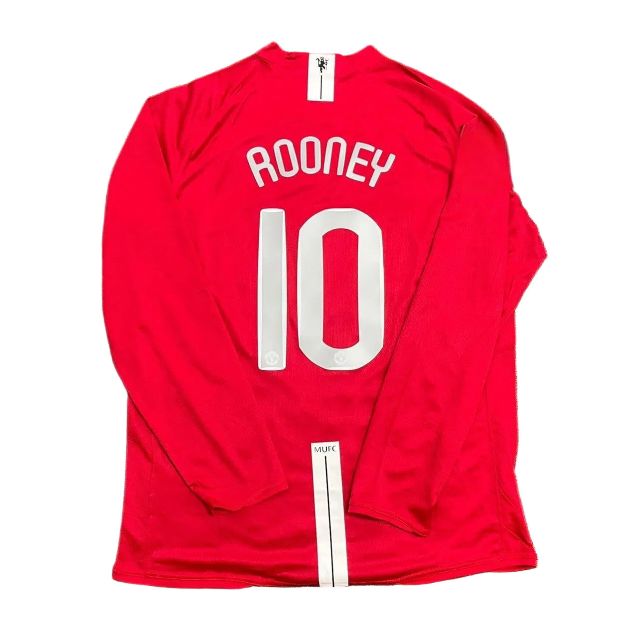 Red sports jersey with 'Rooney' and number '10' on a grass-like surface