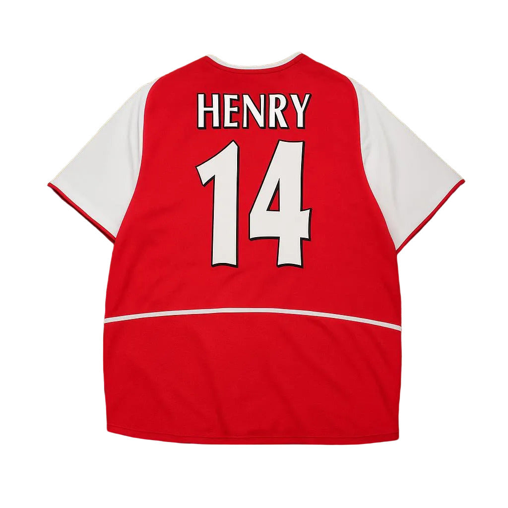 Red sports jersey with 'HENRY' and number '14' on a green textured background
