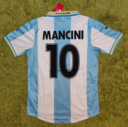 1999 Roberto Mancini #10 Lazio Home Soccer Jersey