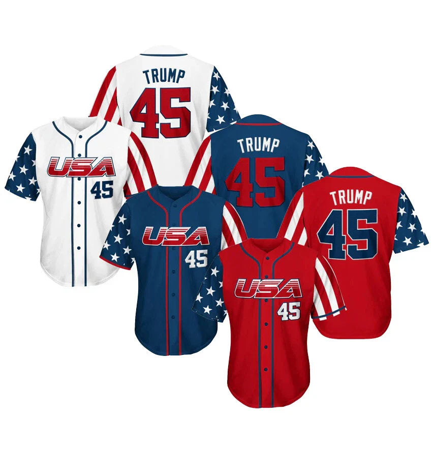 Modern Era Donald Trump #45 #47 USA Baseball Jersey