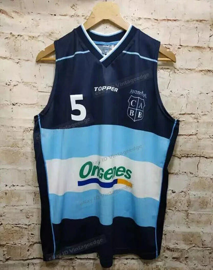 2002 Manu Ginóbili #5 Argentina Basketball Jersey