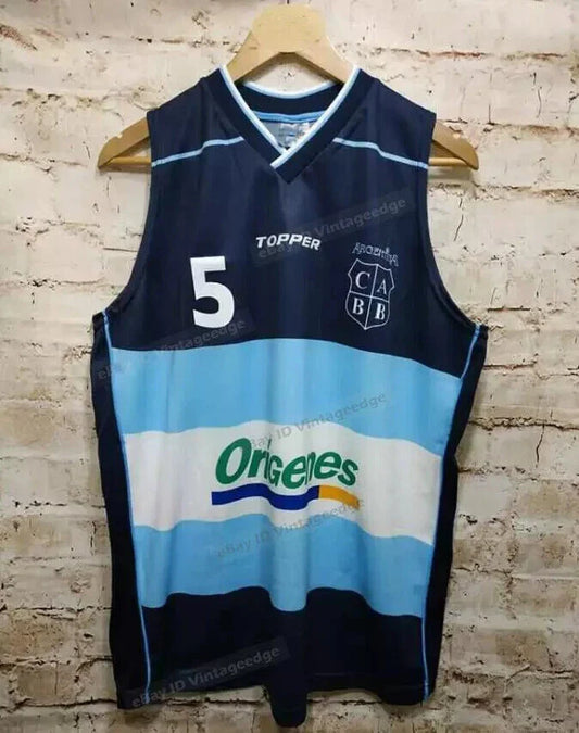 2002 Manu Ginóbili #5 Argentina Basketball Jersey