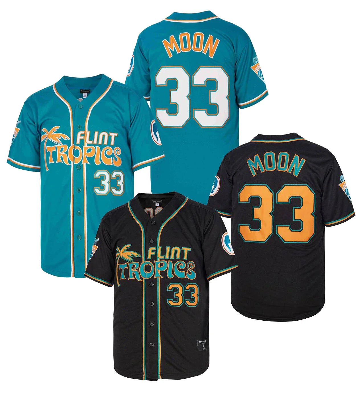 1976 Jackie Moon #33 Flint Tropics Baseball Jersey