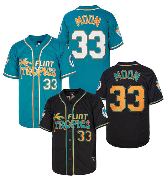 1976 Jackie Moon #33 Flint Tropics Baseball Jersey