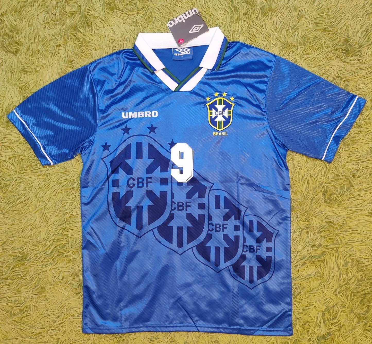 1996 Ronaldo #9 Brazil Away Retro Football Jersey