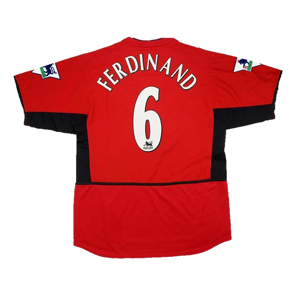 2002/03 Manchester United Rio Ferdinand #6 Retro Football Jersey Retro Vibe Jersey