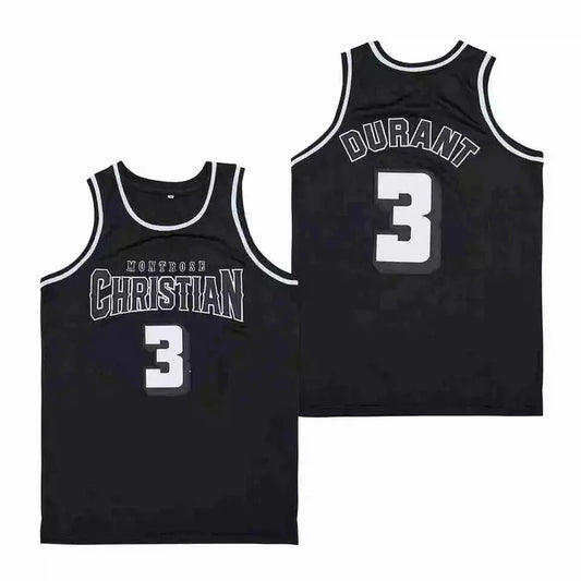 2006 Kevin Durant #3 Montrose Christian Basketball Jersey