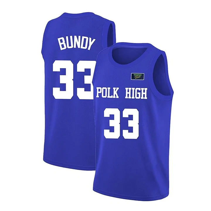 Men's Al Bundy #33 Polk High School Basketball Jersey Retro Vibe Jersey