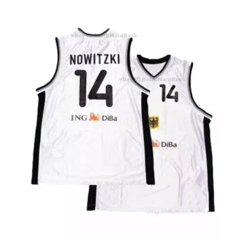 90s Dirk Nowitzki #14 Team Germany Basketball Jersey