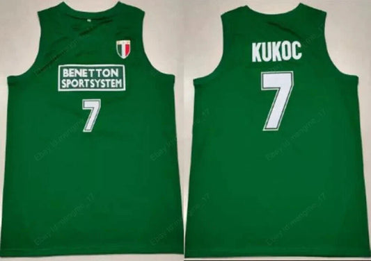 90s Toni Kukoc #7 Team Italy Basketball Jersey