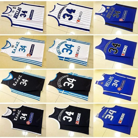 2021 Giannis Antetokounmpo #34 Greece Basketball Jersey